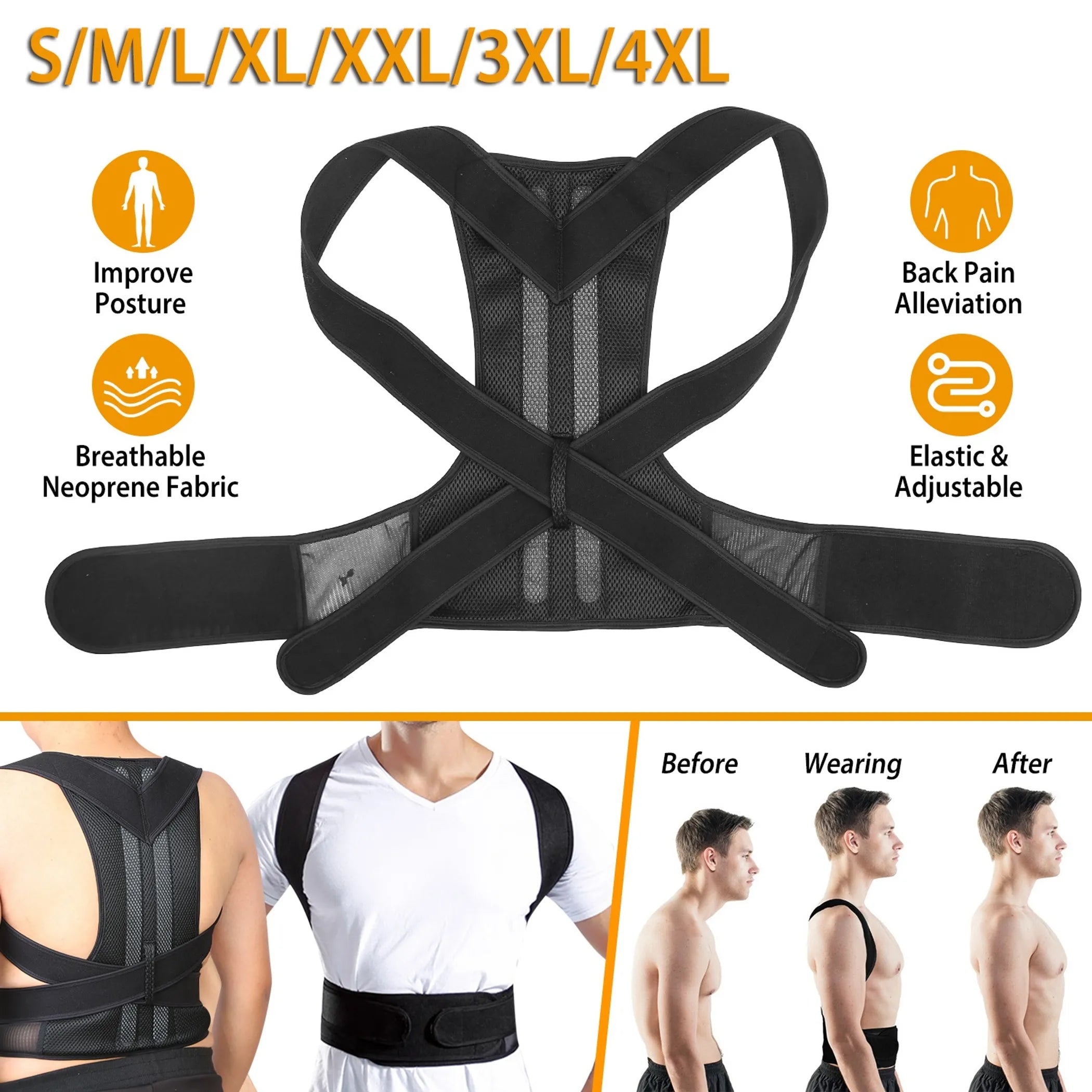 Unisex Back Posture Corrector Lumbar