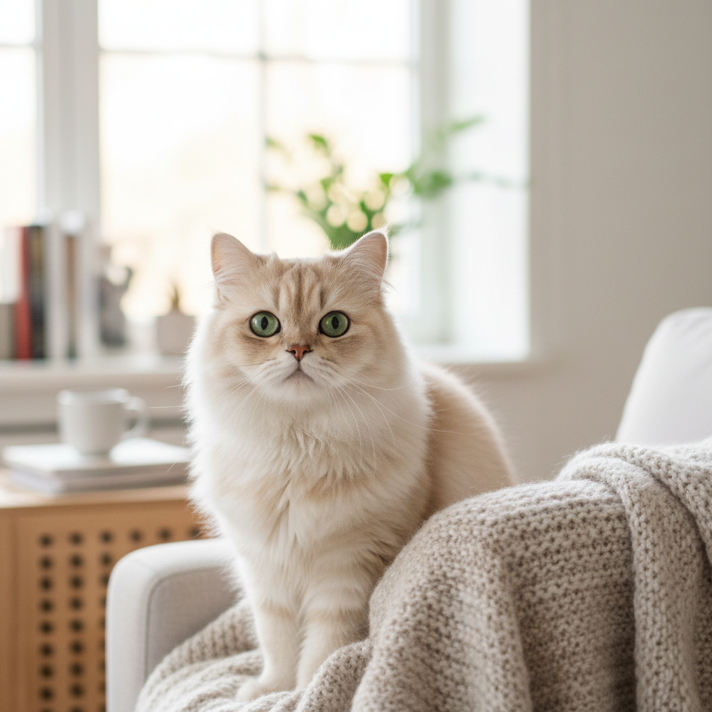Fluffy Cat Portrait